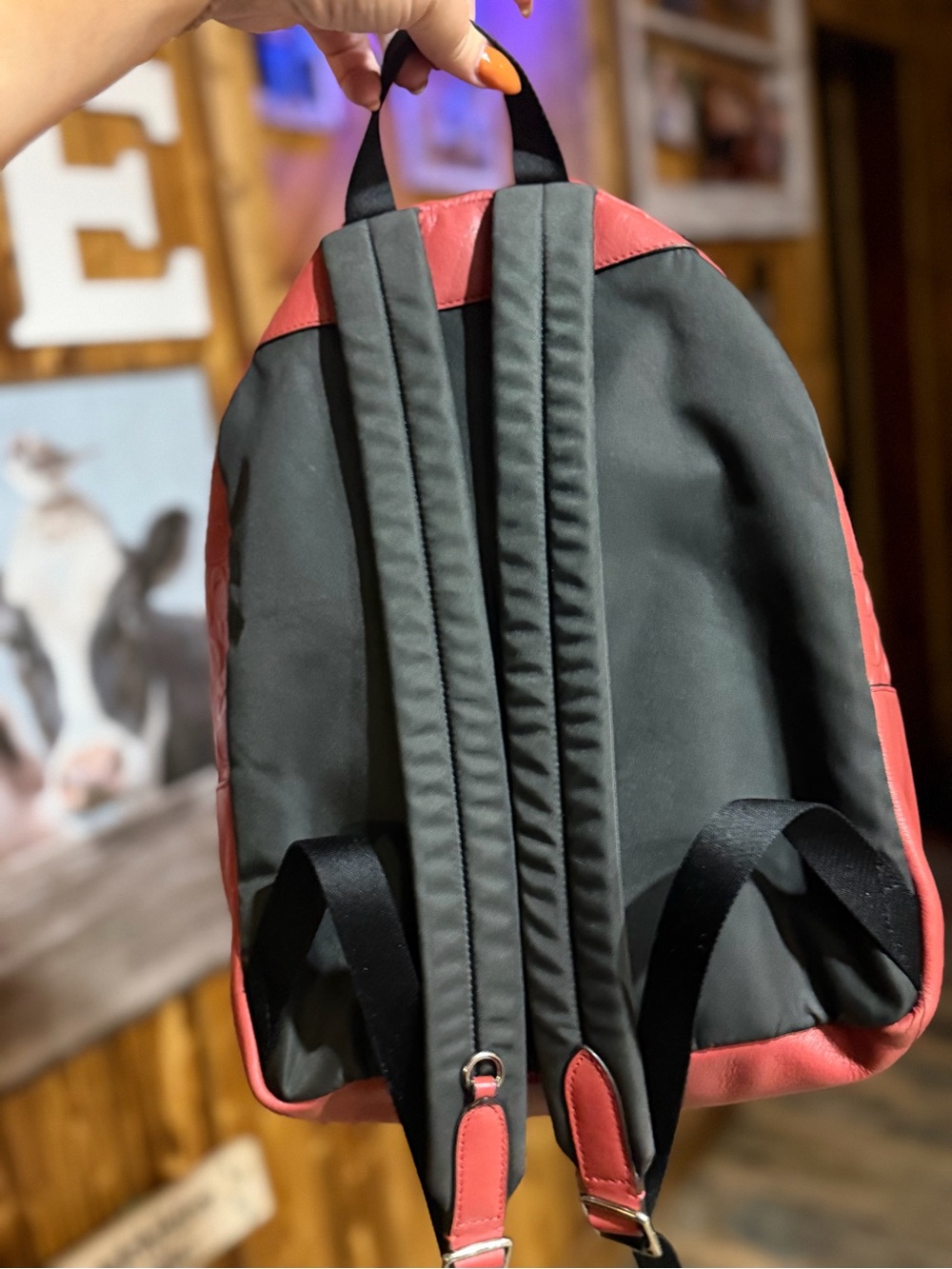 Coach Washed Red Embossed Signature Mini Backpack - Picture 6 of 8